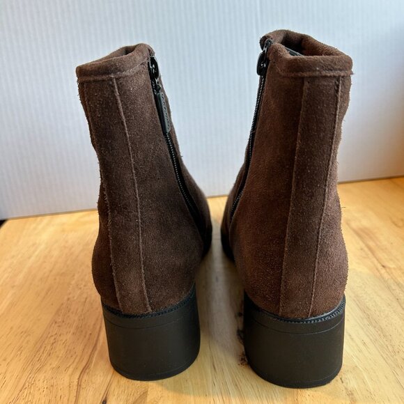 Sporto Women's Brown Suede Insulated Ankle Boots With Side Zipper Sz 9 - Picture 4 of 13